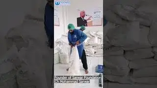Founder of Sarwar Foundation Ch Mohammad Sarwar inspecting Ration Packing in #Islamabad.