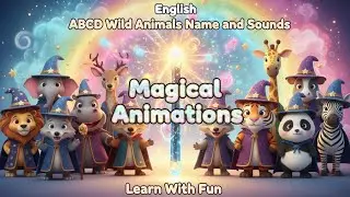 Learn A-Z Wild Animals With Thir Sounds || Magical Animations || Learn With Fun 😊