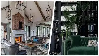 75 Transitional Gray Floor Family Room Design Ideas You'll Love ✅