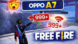 999+ Ping 😭 Low Internet Gameplay | Free Fire OPPO A7 🤯 | Free Fire easy headshots