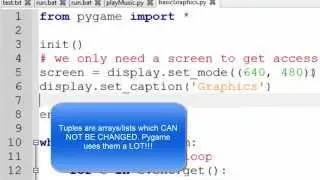 pygame simple graphics using the draw object