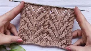 Lace Cable Knit Stitch | Ajour-Zopfmuster stricken | Punto Trecce Traforate| Point Torsades Ajour&eacute;es