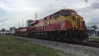FEC Tri Rail and brightline trains on a muggy Friday afternoon