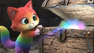 Why This Clumsy Rainbow Cat Dropped the Mystery Box… and Saved the Festival!