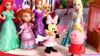 Minnie Mouse SLEEPOVER Slumber Party with Princess Anna & Elsa Disney Frozen
