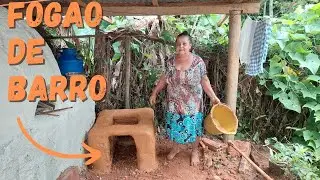 Mostrando aqui como é que faz uma fornalha de barro, aquele fogão de lenha raiz que dura a vida toda
