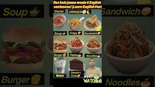 Daily use English sentences Food vocabulary in English #shorts  #spokenenglish #132 #133