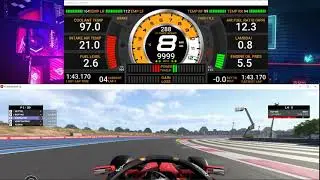 F1 Sim Racing - External Telemetry Digital Display Car Dashboard, Instrument Cluster Realdash Motec