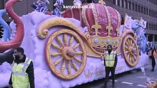 Karneval 2023 Rosenmontag D&uuml;sseldorf &ndash; Rosenmontagszug Mottowagen 2023 &ndash; Prinz Dirk Venetia Vasa