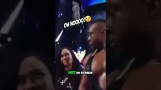 Биг И ударил Эй Джей Ли в грудь, и это произошло😮🤯 #wwe #шорты