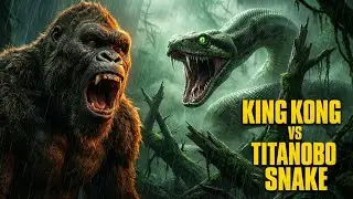 KING KONG vs TITANBO SNAKE 🐍🦍 | Giant Serpent Awakens | Jungle Battle
