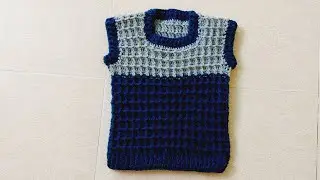 crochet half sweater for 1 to 2 year (subtitles available)