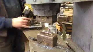 Power Hammer Forging -- 150lb Iron Kiss Hammer.
