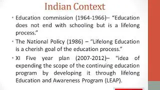 Lifelong Learning (concept, benefit, objective and methods)