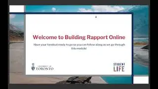 Building Rapport Online - University of Toronto