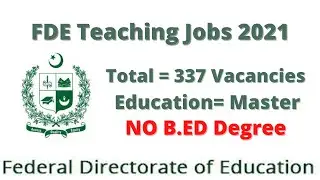 FDE Teaching Jobs 2021 | Federal Directorate of Education Jobs  | Federal Directorate of Education