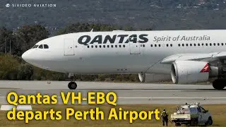 Qantas Airways (VH-EBQ) departing Perth Airport on RW03.