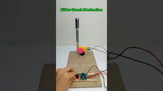 Slider-Crank Mechanism &bull; Dc Motor | #tech #dcmotor #youtubeshorts #motor #liftmachine #experiment