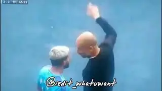 Sergio Aguero and Pep Guardiola fight