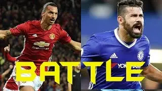 Player Battle►Zlatan Ibrahimovic vs Diego Costa 2016/17 HD Skills●Asists●Goals●Who is better?
