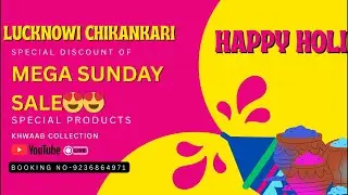 Lucknowi Chikankari &hearts;️Mega Sunday Sale 🔥 BOOKING NO-| 9236864971 |#yt #chikankari #fashion #live