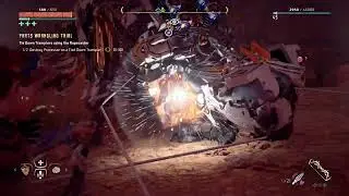 Blazing Sun on Parts Wrangling Trial at Greatrun Hunting Grounds - Horizon Zero Dawn: Complete Ed.