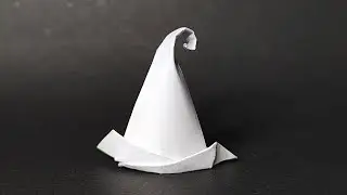 Witch Hat Origami Tutorial | Easy Halloween Paper Craft for Beginners | #origami #halloween
