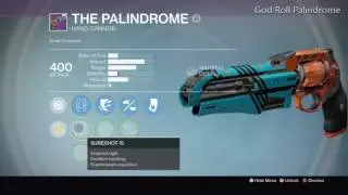 Destiny - PVP God Roll Palindrome