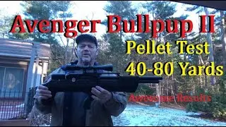 Avenger Bullpup II Air Rifle Testing Pellets 40  80 Yards