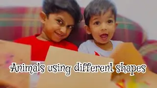 How to make animals with different shapes/Paper craft ideas#shapes#circle#basicshapescraft#animals