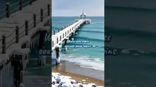 Soothing Winter Ocean Sounds | Icy Waves & Quiet Strength | RestInSounds