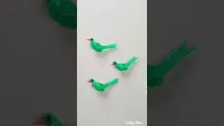 plastic wire  parrot 🦜 #shorts #diy #handmade #decoration
