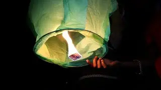 Launching a Happy New Year 2021 Sky lantern
