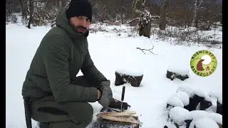 Bushcraftowa saszetka na rozpałkę i krzesiwo..batonowanie, kora z brzozy.