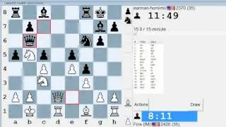 Standard Chess #174: IM Bartholomew vs. earman-homimii (King's Indian Defense)