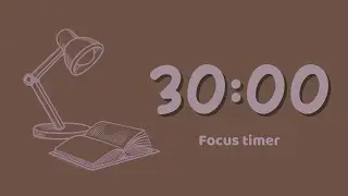 2 Hour 30/10 Pomodoro Timer | 🎧 Pink Noise Study With Me | Deep Focus & ADHD 🌸