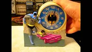Batman & Robin Talking Alarm Clock by Janex 1974 Repair  www.A1-Telephone.com  618-235-6959