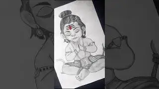 Hanumaan Ji Outline Pencil Drawing #Drawing#RISHABHART#Shorts#Arts#