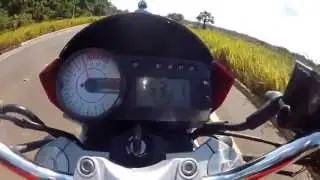 Kawasaki Ninja 300 e Kasinski Comet GT 250 - Top speed 174 km/h (Onboard COMET)