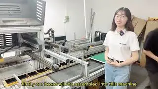 How to make gift box by machine from crownwin factory workshop