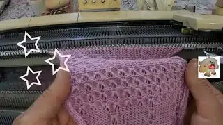 Ponto em relevo manual na máquina de tricô