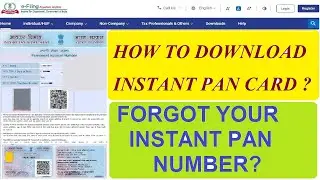 instant pan card download online||e-pan card||forget you instant pan number? #instantpan#pancard
