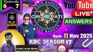 KBC Play Along🔴 ✅LIVE ANSWERS by RDH Sir⚡💲Har Sawaal ka Sahi Jawaab|| 🗓️11 Nov 2025🕘 ||🔴Ep 67💡