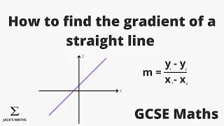 Нахождение градиента графика прямой линии | Математика для GCSE