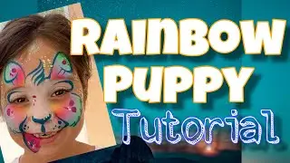 Rainbow Puppy Face Painting