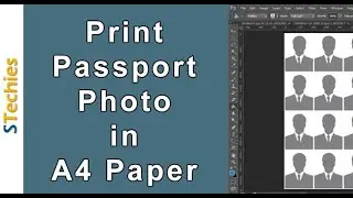 How to Print Passport size Photo in A4 Photo Paper Photoshop (32 Copies)