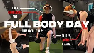 How to Target EVERY Muscle with ONLY DUMBBELLS | full body workout, beginner friendly