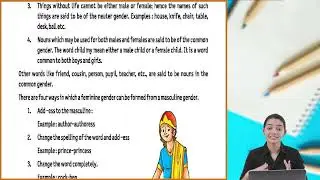 Ch 4 | Gender | Grammar | Class 4 |  For children