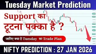 Support Breakdown in Nifty | Key Zones and Price Action Analysis | 27 Jan 2026 #niftyprediction