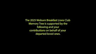 2025 Woburn Breakfast Lions Club Memory Tree